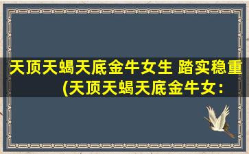 天顶天蝎天底金牛女生 踏实稳重  　　(天顶天蝎天底金牛女：踏实稳重的星座达人)